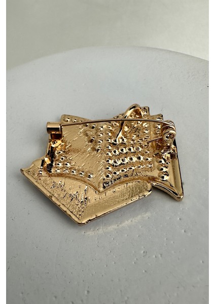 Tüy Kalem Detay Taşlı Renkli Kitap Defter Broş (3cm) fırsatları