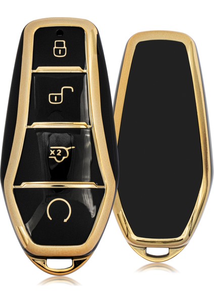Atto 3 Dolphin Han Seal Tang 4 Buton Smart Nano Anahtar Kılıfı - Siyah