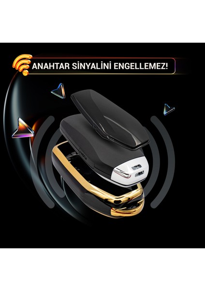 Atto 3 Dolphin Han Seal Tang 4 Buton Smart Nano Anahtar Kılıfı - Siyah modelleri