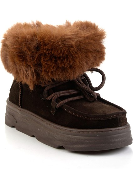 Kahve Hakiki Deri Kadın Bot & Bootie K02748100802 fiyatları