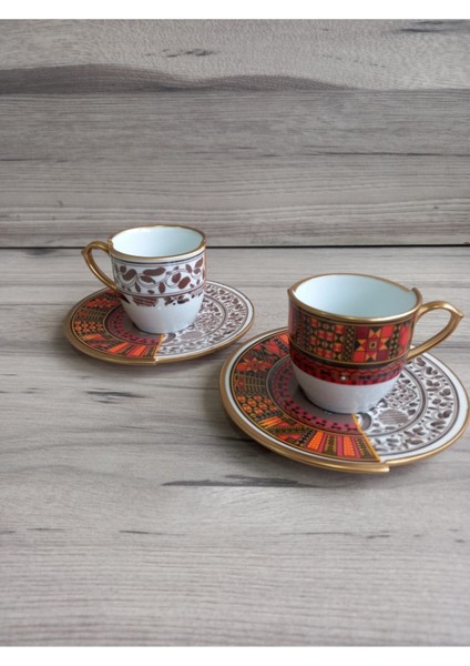Wınston-2 Kişilik Çift Desenli Kahve Fincanı Seti fiyatları