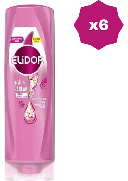 Güçlü ve Parlak Saç Kremi 350 ml - (6 Adet)