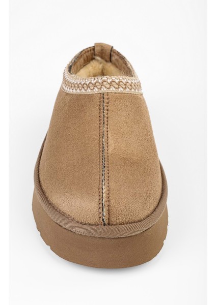 Kadın Uggps Vizon Içi Tüylü Kısa Süet Düz Terlik modelleri