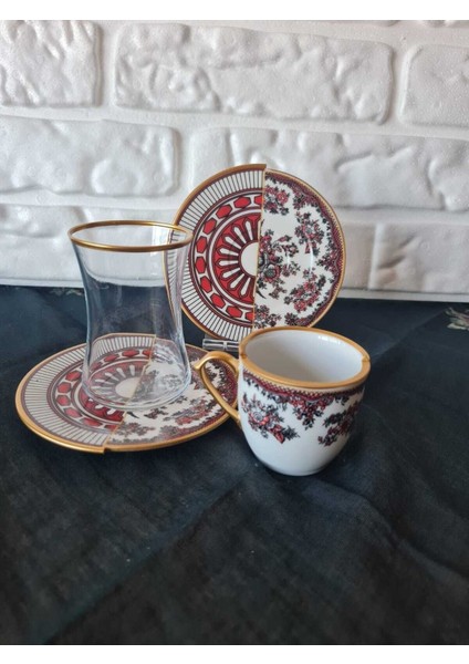 Apollo- 6 Kişilik 18 Parça Çay Kahve Fincanı
