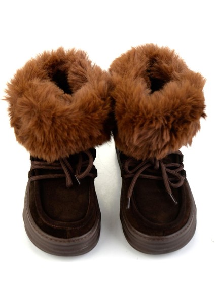 Kahve Hakiki Deri Kadın Bot & Bootie K02748100802 fırsatları