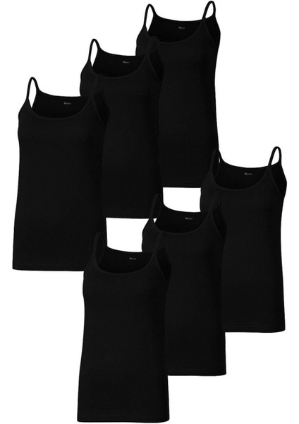 6'lı Kadın %100 Pamuklu Ip Askılı Atlet