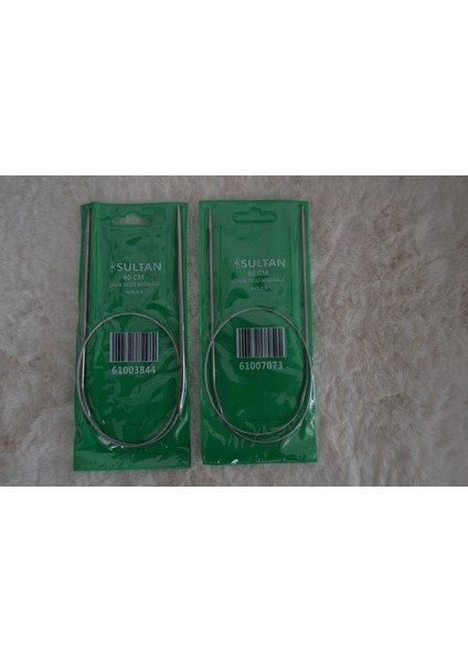 Çelik Telli Misinalı Şiş Seti – 3,5 No ve 2,5 No (60CM)