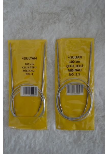 Çelik Telli Misinalı Şiş Seti – 2,5 No ve 3 No (100CM)