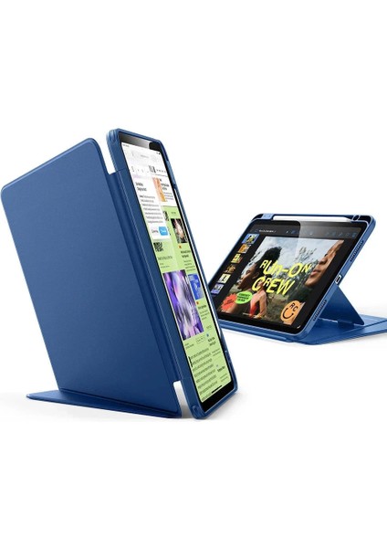 Apple iPad 11. Nesil A16 11 Inc (2025) Flip Hybrid Magnetic Kalem Bölmeli Manyetik Kılıf A2354 A3355 modelleri