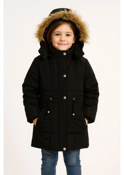 Kapşonlu Kışlık Kız Çocuk Mont 4210