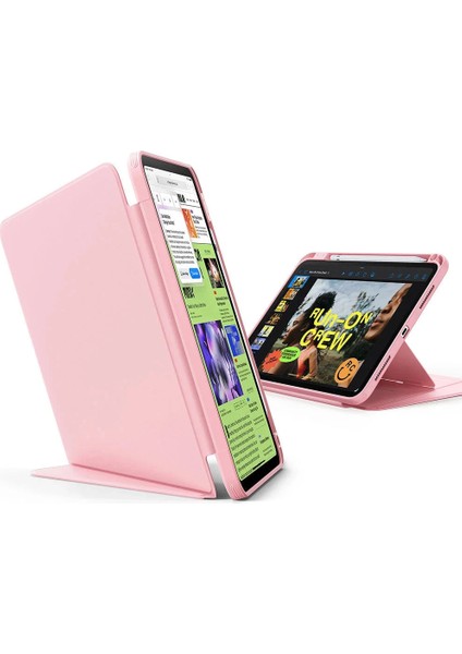 Apple iPad 10. Nesil 10.9 Inc (2022) Flip Hybrid Magnetic Kalem Bölmeli Manyetik Kılıf A3296 A2757 A2777 modelleri