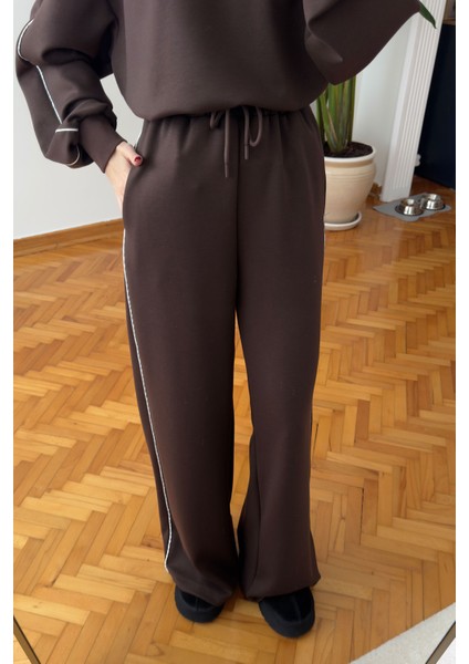 V Yaka Biye Detay Modal Takım- Kahverengi fırsatları