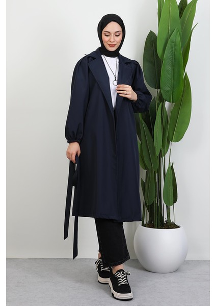 Selin Balon Kol Trenç Lacivert fiyatları