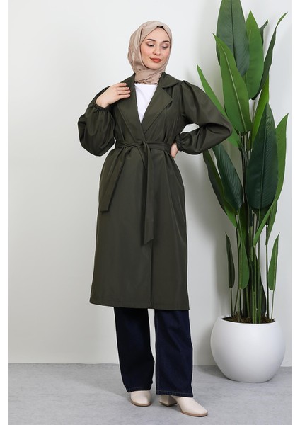 Selin Balon Kol Trenç Haki fırsatları