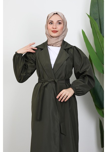 Selin Balon Kol Trenç Haki indirimleri