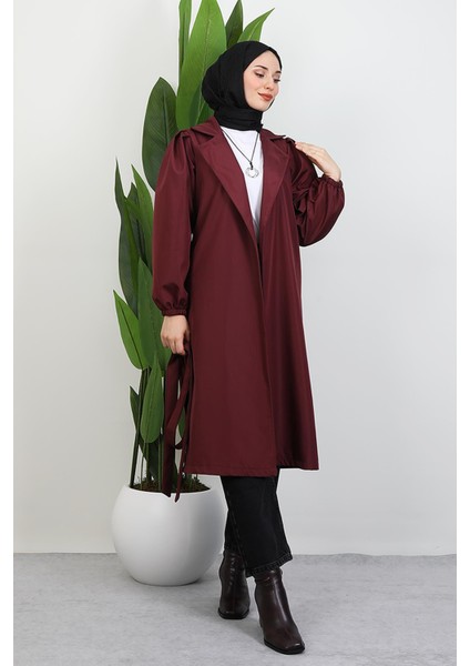 Selin Balon Kol Trenç Bordo fiyatları