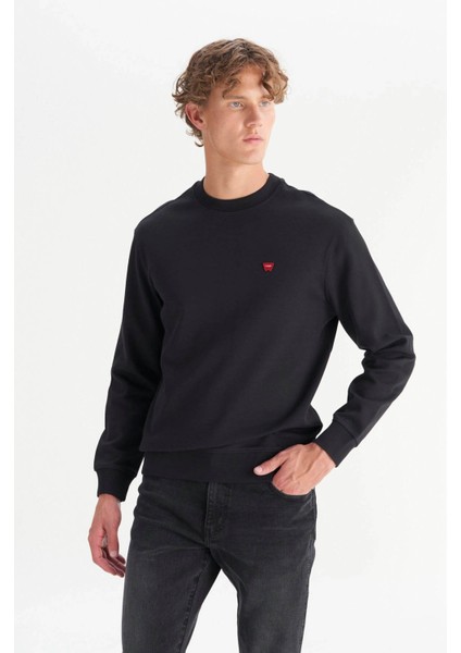 Regular Fit Siyah Erkek Sweatshirt W2520255001