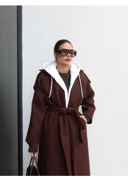 Düğme Kapüşon Kuşaklı Kaban fiyatları