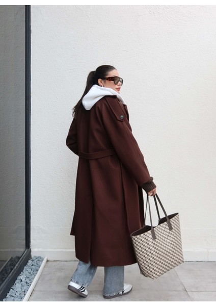 Düğme Kapüşon Kuşaklı Kaban indirimleri