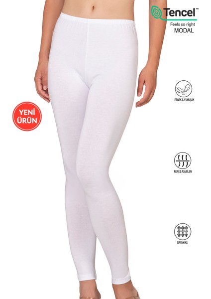 Özkan 27779 Kadın Premium Kumaş Modal Pamuklu Uzun Tayt Esnek Rahat Yumuşak
