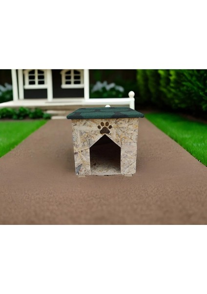 Kedi Evi Kulübesi Ahşap Doğal Üstü Membran Kaplama Yağmur ve Soğuk Hava Geçirmez modelleri