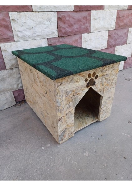Kedi Evi Kulübesi Ahşap Doğal Üstü Membran Kaplama Yağmur ve Soğuk Hava Geçirmez fırsatları