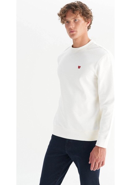 Regular Fit Beyaz Erkek Sweatshirt W2520255W02 modelleri
