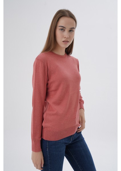 Kadın %100 Organik Pamuk Bisiklet Yaka Triko Kazak TRIST-6101 fiyatları