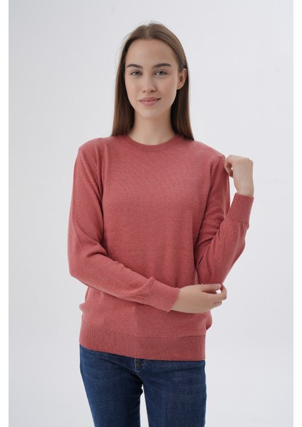 Kadın %100 Organik Pamuk Bisiklet Yaka Triko Kazak TRIST-6101 indirimleri