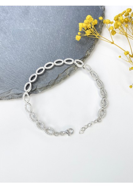 925 Ayar Gümüş Zirkon Taşlı Bileklik fiyatları