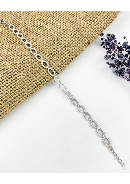 925 Ayar Gümüş Zirkon Taşlı Bileklik modelleri