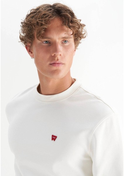 Regular Fit Beyaz Erkek Sweatshirt W2520255W02 fırsatları