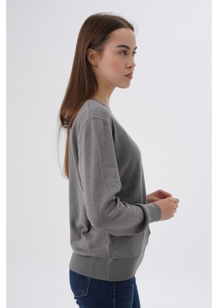 Kadın %100 Organik Pamuk Bisiklet Yaka Triko Kazak TRIST-6101 fiyatları