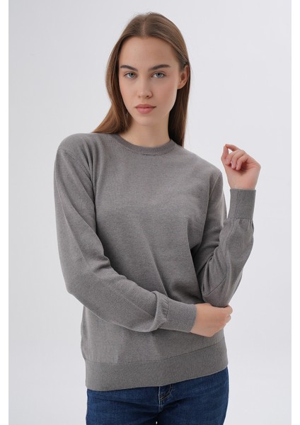 Kadın %100 Organik Pamuk Bisiklet Yaka Triko Kazak TRIST-6101 modelleri