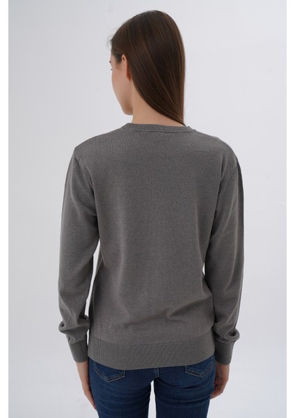 Kadın %100 Organik Pamuk Bisiklet Yaka Triko Kazak TRIST-6101 fırsatları