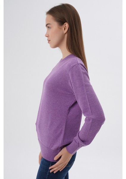 Kadın %100 Organik Pamuk Bisiklet Yaka Triko Kazak TRIST-6101 fırsatları