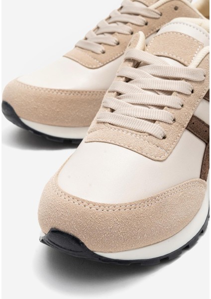 Bağcıklı Kadın Spor Ayakkabı ; Bej Kahve modelleri