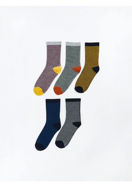 Lcw Kids Karışık Desenli Erkek Çocuk Soket Çorap 5'li
