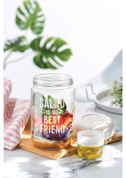 Vega Sos Hazneli 660 ml Cam Salata Kavanozu 192011 Bej fırsatları