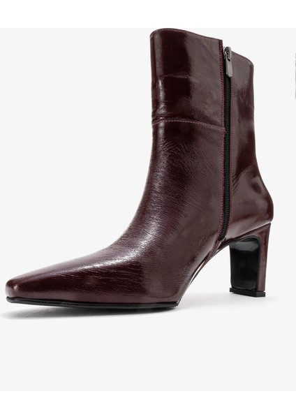 Elıas Bordo Kırışık Rugan Hakiki Deri Kadın Blok Topuklu Bot fırsatları