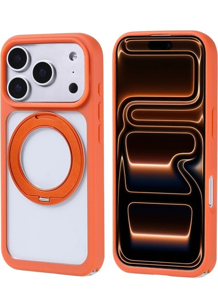 Apple iPhone 17 Pro Kılıf M-Safe Şarj Özellikli Standlı Redclick Piza Silikon Kapak modelleri