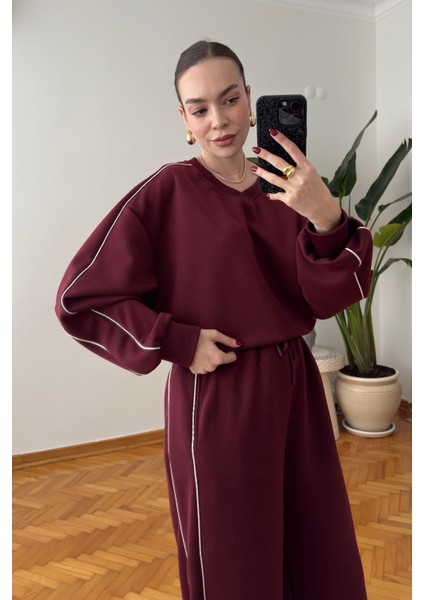 V Yaka Biye Detay Modal Takım- Bordo fiyatları