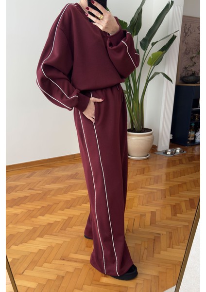 V Yaka Biye Detay Modal Takım- Bordo modelleri