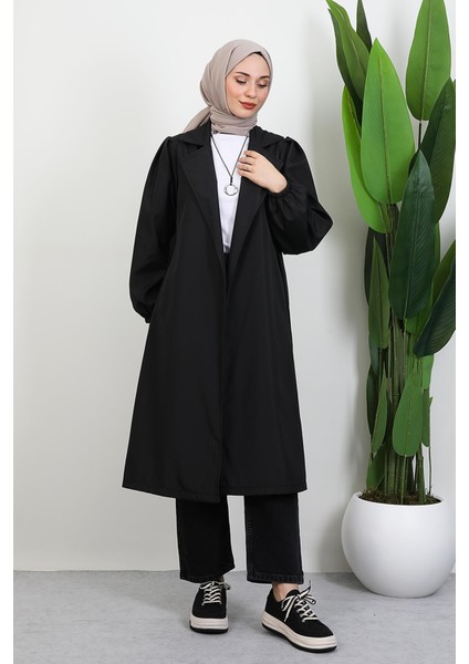 Selin Balon Kol Trenç Siyah fiyatları