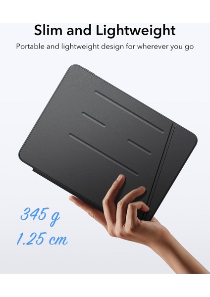 Apple iPad Air 11 M3 (2025) Flip Hybrid Magnetic Kalem Bölmeli Manyetik Kılıf A3266 A3267