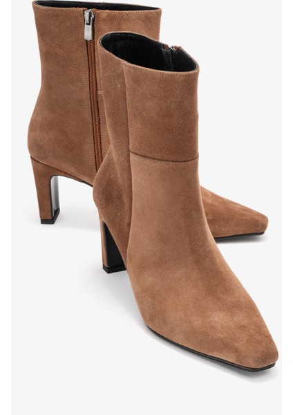 Elıas Toprak Süet Hakiki Deri Kadın Blok Topuklu Bot