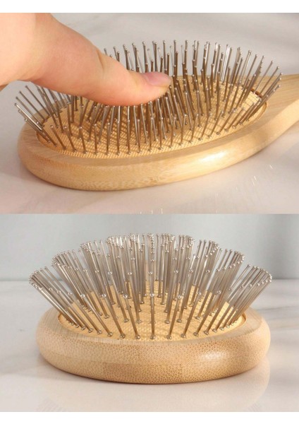 Ince Iğne Metal Dişli Saç Fırçası Büyük Boy Tarama Açma Fırçası Kafa Derisi AF-112 - 25 cm modelleri