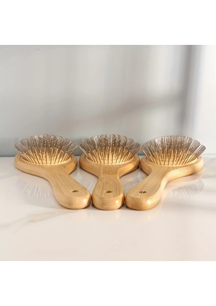 Ince Iğne Metal Dişli Saç Fırçası Büyük Boy Tarama Açma Fırçası Kafa Derisi AF-112 - 25 cm indirimleri