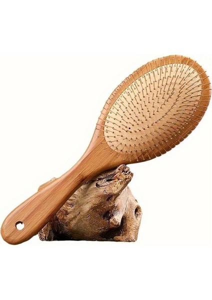 Ince Iğne Metal Dişli Saç Fırçası Büyük Boy Tarama Açma Fırçası Kafa Derisi AF-112 - 25 cm