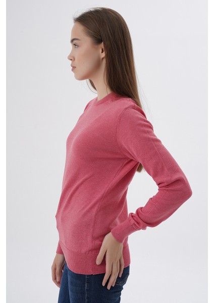 Kadın %100 Organik Pamuk Bisiklet Yaka Triko Kazak TRIST-6101 modelleri